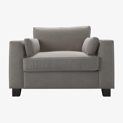 Sofa.com Bowie Loveseat in Nimbus Aquaclean Clever Velvet