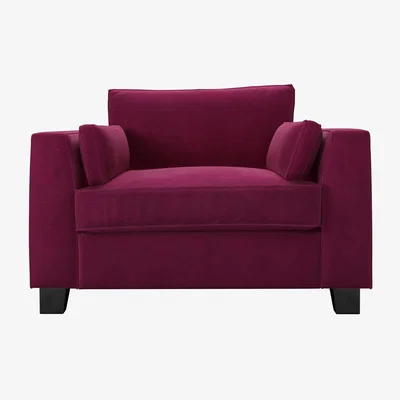 Sofa.com Bowie Loveseat in Persian Rose Smart Velvet