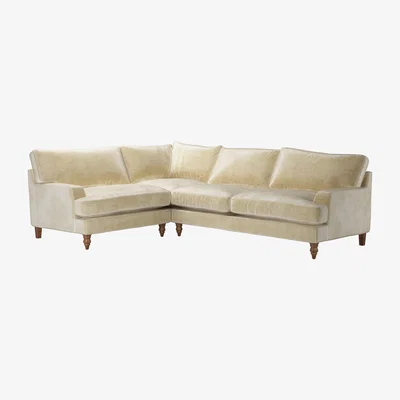 Sofa.com Isla Asym. Crn: LHF Loveseat w RHF 2.5 Seat in Apollo Easy Care Velvet - sofa.com