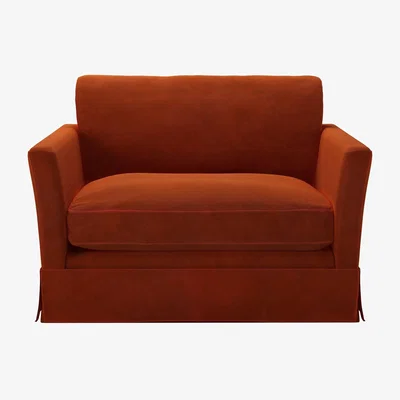 Sofa.com Otto Loveseat in Brick Aquaclean Clever Velvet