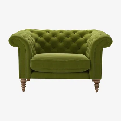 Sofa.com Oscar Loveseat in Vine Leaf Organic Smart Cotton