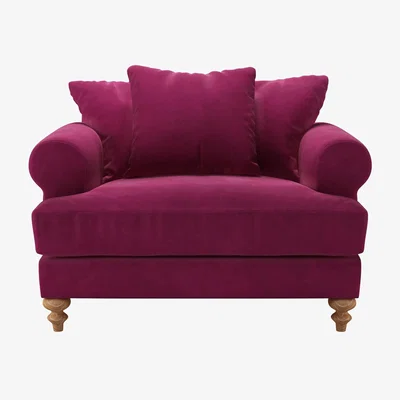 Sofa.com Teddy Loveseat in Persian Rose Smart Velvet