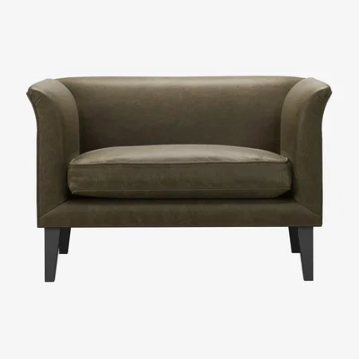 Sofa.com Fingal Loveseat in Dark Moss Antique Leather - sofa.com