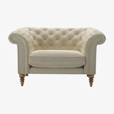 Sofa.com Oscar Loveseat in Pampas Hygge Smart Linen