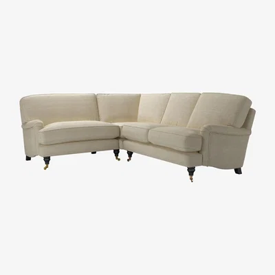 Sofa.com Bluebell Asym. Crn: LHF Loveseat w RHF 2 Seat in Pampas Hygge Smart Linen