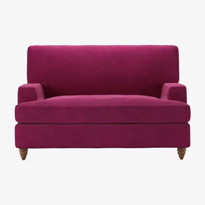 Sofa.com Isla Loveseat Sofa Bed in Persian Rose Smart Velvet