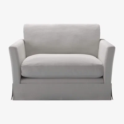 Sofa.com Perfectly Pristine Otto Loveseat in Alabaster Brushed Linen Cotton - sofa.com