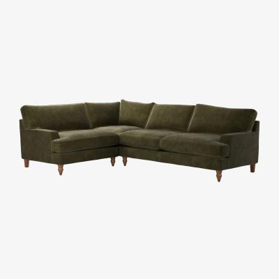 Sofa.com Isla Asym. Crn: LHF Loveseat w RHF 2.5 Seat in Juniper Aquaclean Clever Chenille