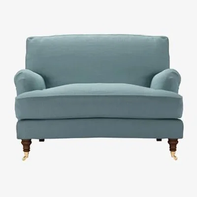 Sofa.com Perfectly Pristine Bluebell Loveseat in Lagoon Brushed Linen Cotton - sofa.com