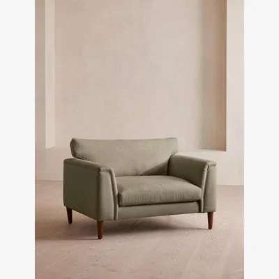 Soho Home Reya Loveseat, Linen, Sage