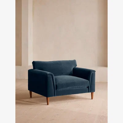 Soho Home Reya Loveseat, Velvet, Royal Blue