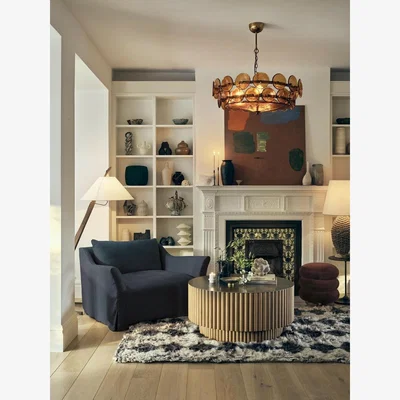 Soho Home Reya Loveseat, Linen, Indigo