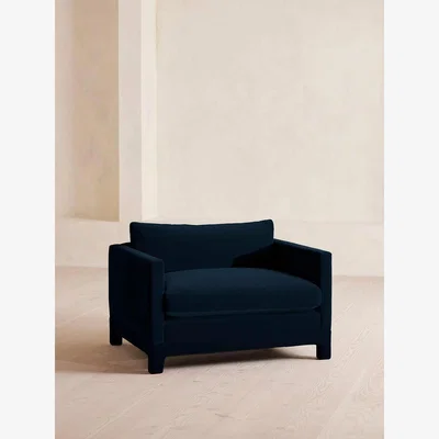 Soho Home Ashford Loveseat Sofa, Velvet, Royal Blue