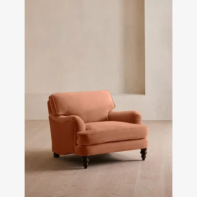 Soho Home Arundel Loveseat, Velvet, Antique Rose