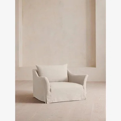 Soho Home Roma Loveseat, Linen, Bisque