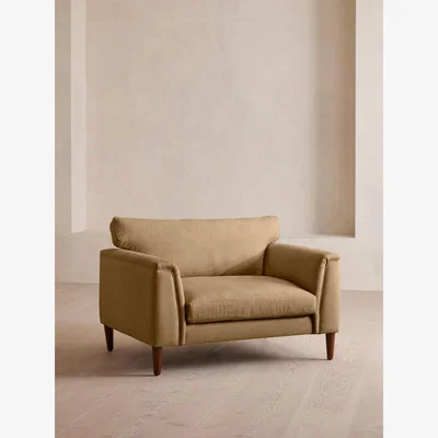 Soho Home Reya Loveseat, Linen, Wheat