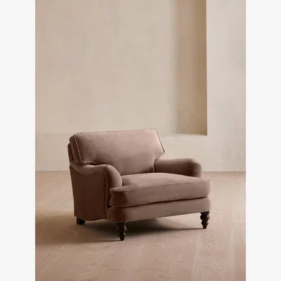 Soho Home Arundel Loveseat, Velvet, Taupe