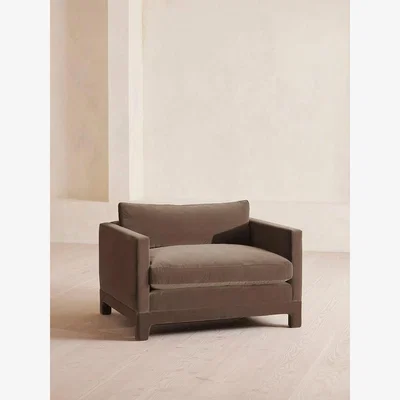 Soho Home Ashford Loveseat Sofa, Velvet, Taupe