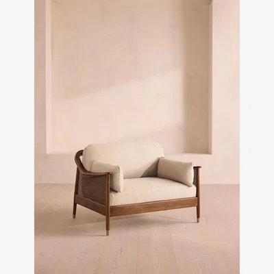 Soho Home Atlanta Loveseat, Linen, Bisque