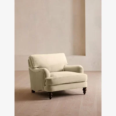 Soho Home Arundel Loveseat, Velvet, Porcelain