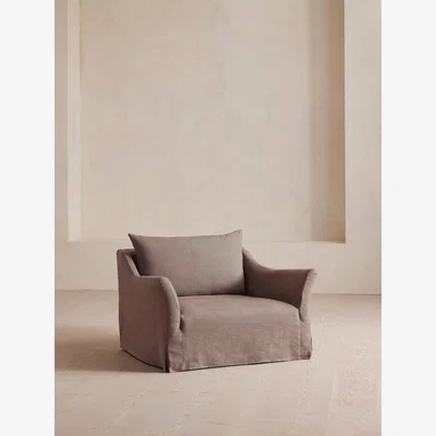 Soho Home Roma Loveseat, Linen, Mushroom
