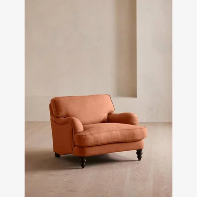 Soho Home Arundel Loveseat, Linen, Antique Rose