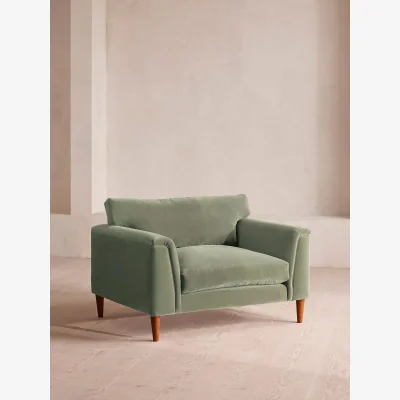 Soho Home Reya Loveseat, Velvet, Seafoam, UK