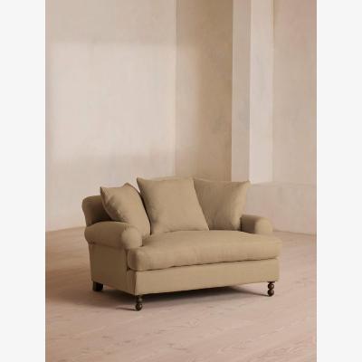 Soho Home Audrey Loveseat, Linen, Wheat