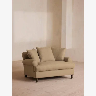 Soho Home Audrey Loveseat, Linen, Wheat