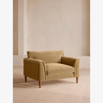 Soho Home Reya Loveseat, Velvet, Camel