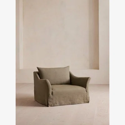 Soho Home Roma Loveseat, Linen, Sage