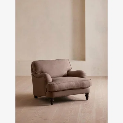 Soho Home Arundel Loveseat, Linen, Mushroom