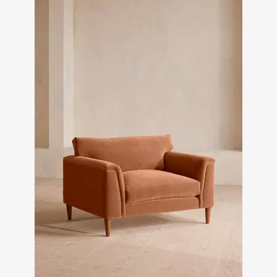 Soho Home Reya Loveseat, Velvet, Antique Rose