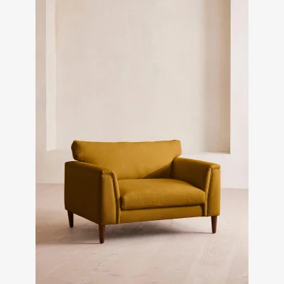 Soho Home Reya Loveseat, Linen, Turmeric, UK