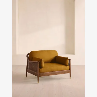 Soho Home Atlanta Loveseat, Linen, Turmeric, UK