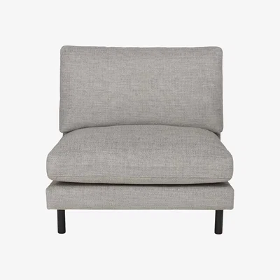 Woods Furniture Forli Snug - No Arm - Forli Snuggler Single Seat No Arms in Leather