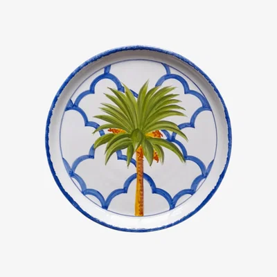 Amara Hand-painted Ceramic Plate - Ottoman Palms