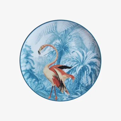 Amara LesOttomans La Menagerie Porcelain Plate - Flamingo