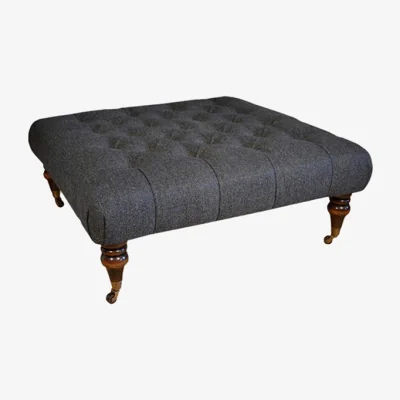 Arighi Bianchi Tetrad Harris Tweed Dalmore Square Footstool