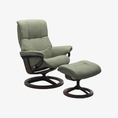 Barker and Stonehouse Stressless Mayfair Small Signature Recliner Chair & Footstool Leather | Barker & Stonehouse