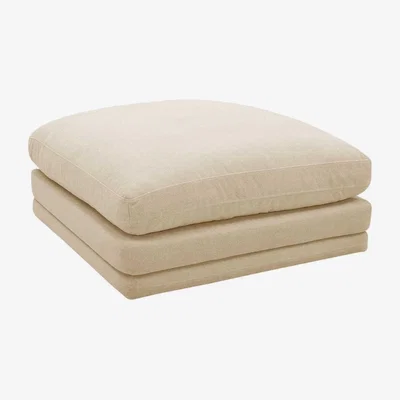 Barker and Stonehouse Baker Monaco Ottoman - Elite Sand G0401710U, Neutral Fabric | Barker & Stonehouse