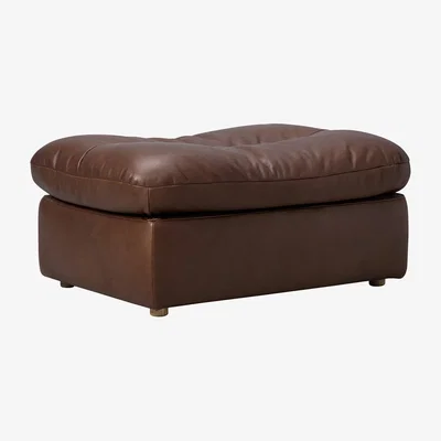 Barker and Stonehouse Timothy Oulton Lush Sectional Footstool, Brown Leather | Barker & Stonehouse