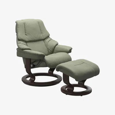 Barker and Stonehouse Stressless Reno Large Classic Recliner Chair & Footstool Leather | Barker & Stonehouse