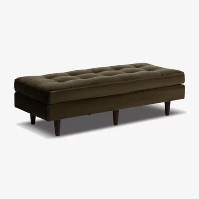 Barker and Stonehouse Orwell Ottoman, Green Velvet | Barker & Stonehouse