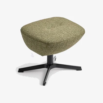 Barker and Stonehouse Conform Globe X- Foot Footstool, Green Fabric | Barker & Stonehouse