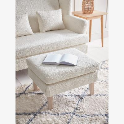 Cox and Cox Trosa Ottoman – Seashell Opulent Cotton Velvet