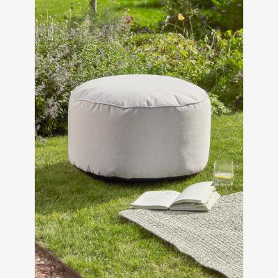 Cox and Cox Indoor Outdoor Beanbag Pouffe - Soft Grey