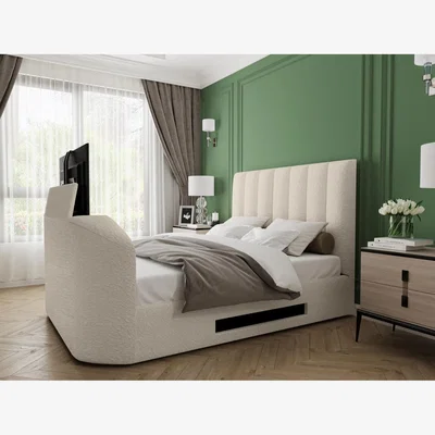 Cuckooland Flair Megane Boucle Side Lift TV Ottoman - King