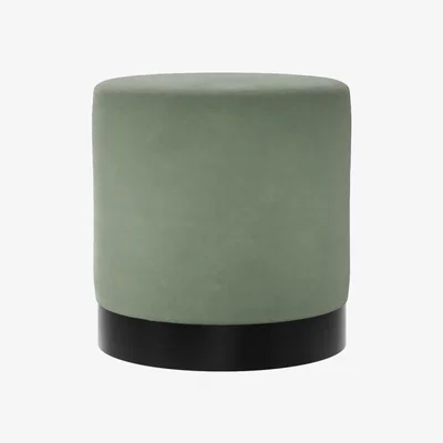 Cuckooland LPD Lara Pouffe Sage Velvet / Matte Black Small
