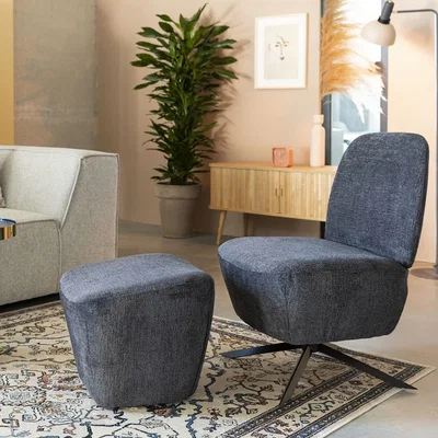 Cuckooland Zuiver Dusk Footstool - Dark Grey